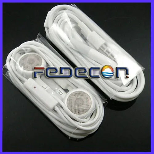 FEDEX DHL Free shipping 100 Pcs/Lot 3.5mm Earphone Headphone Headset With Mic Microphone For iPod iPhone 5 5G 4G 4S 3G 3GS | Электроника