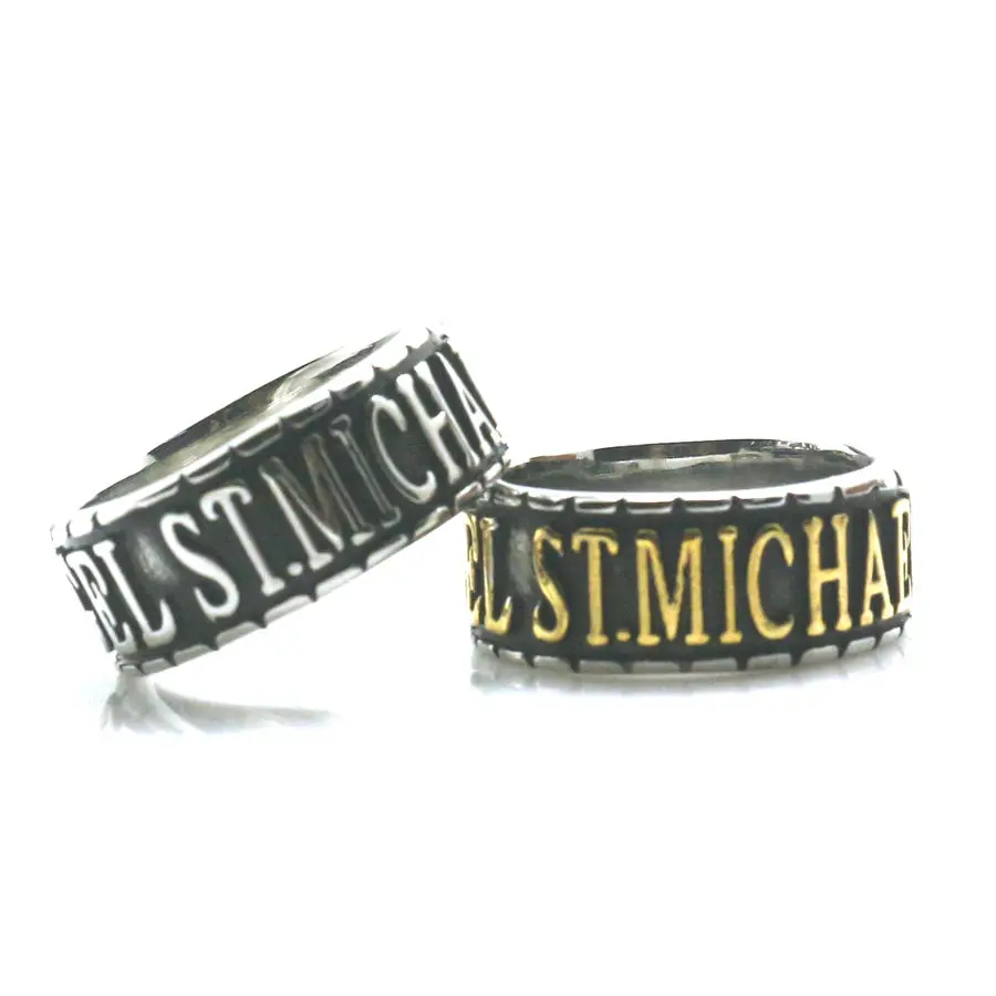 Унисекс 316L нержавеющая сталь Saint Michael The Archangel Pray For Us Ring | Украшения и аксессуары