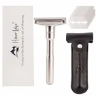 Дорожный держатель для бритвы, чехол для ручной двухсторонней безопасной бритвы, бритвенный станок, бритвенный станок коричневого цвета, 1 шт.