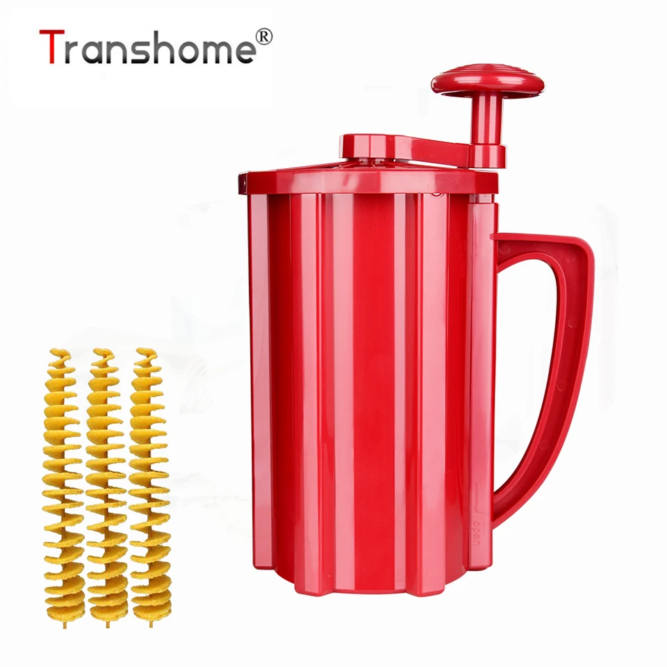 Transhome популярный слайсер для картофеля ручная спиральная резка вихревой