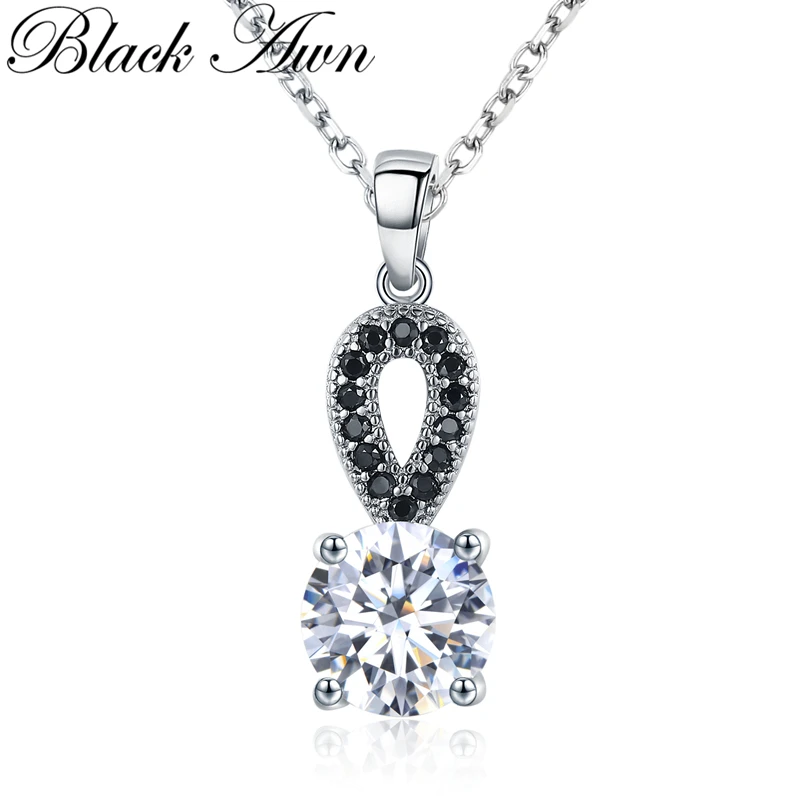 

[BLACK AWN] Silver Color Jewelry Necklace for Women Cute Elegant Necklaces Pendants K012