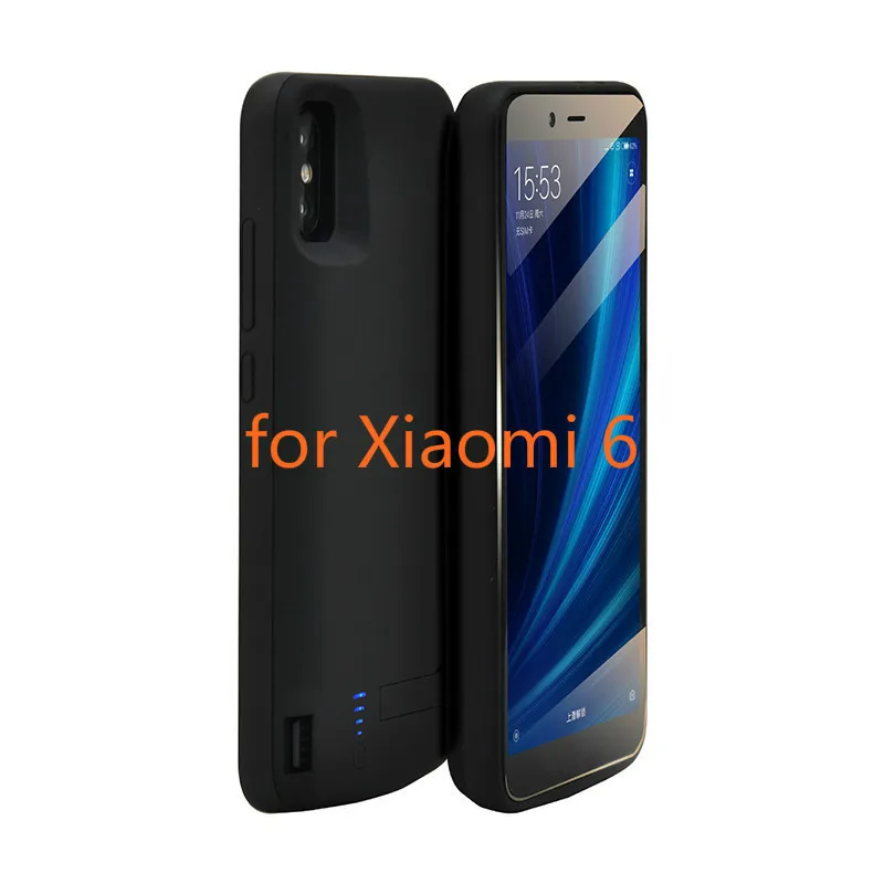 For Xiaomi 6 Ext power 6000 мАч портативное зарядное устройство для Xiaomi 6 ультра тонкий внешний резервный внешний аккумулятор чехол для Xiaomi 6X - Цвет: For Xiaomi 6