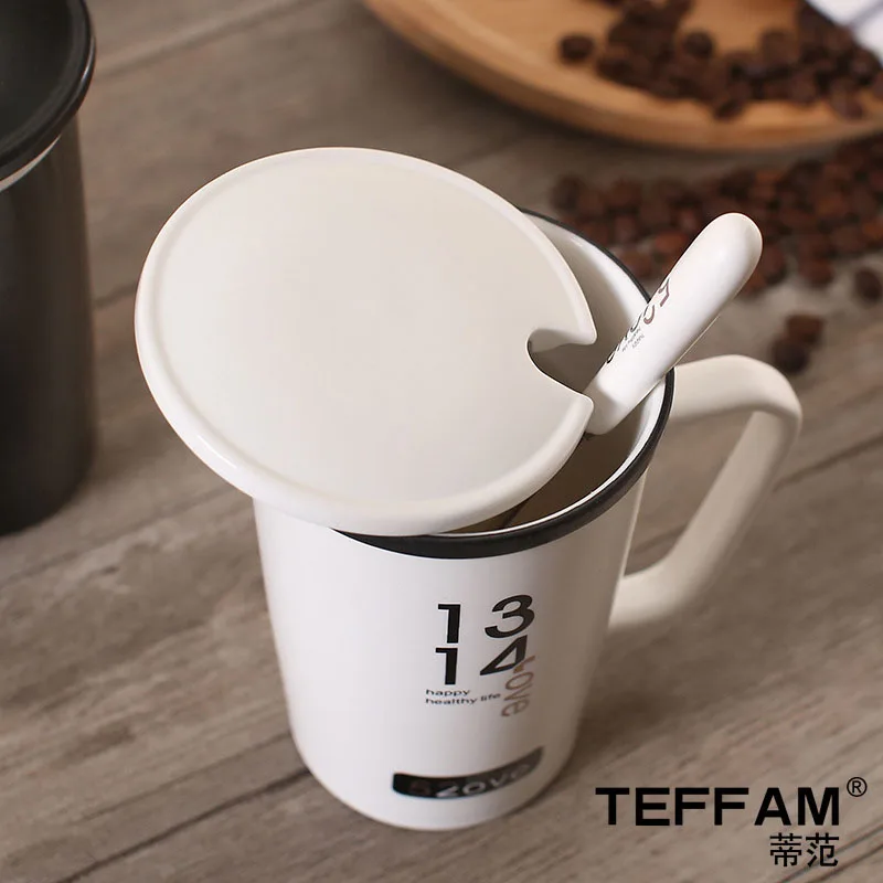 Пара креативная керамическая кружка чашка для кофе с молоком большой емкости