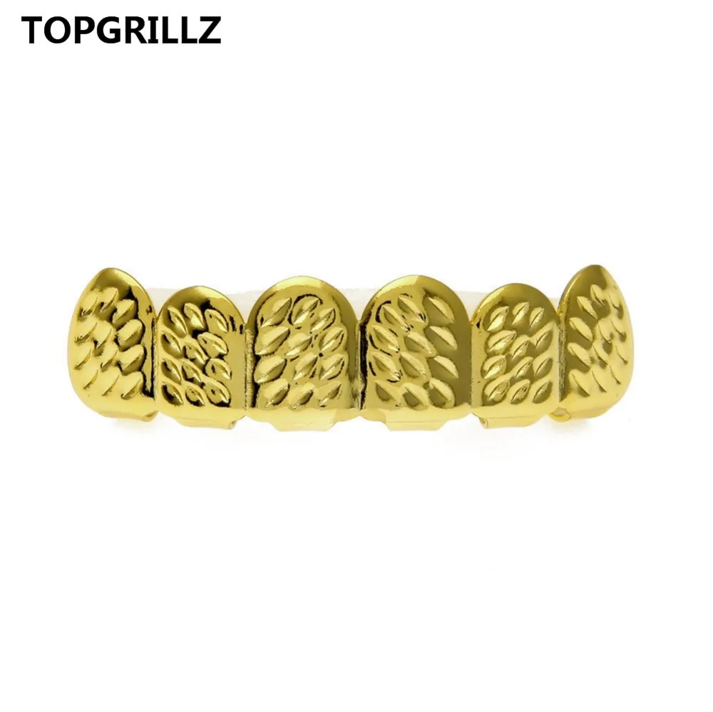 TOPGRILLZ Custom Fit позолоченный хип-хоп d-вырез Зубы сетки накладки Топ и нижний зуб Набор для рождественской вечеринки, женщин, мужчин