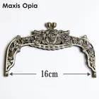 Размер 16 см 1 шт. серебряный античный латунный металлический каркас для кошелька с кристальной застежкой в стиле розы металлическая ручка-каркас для кошелька