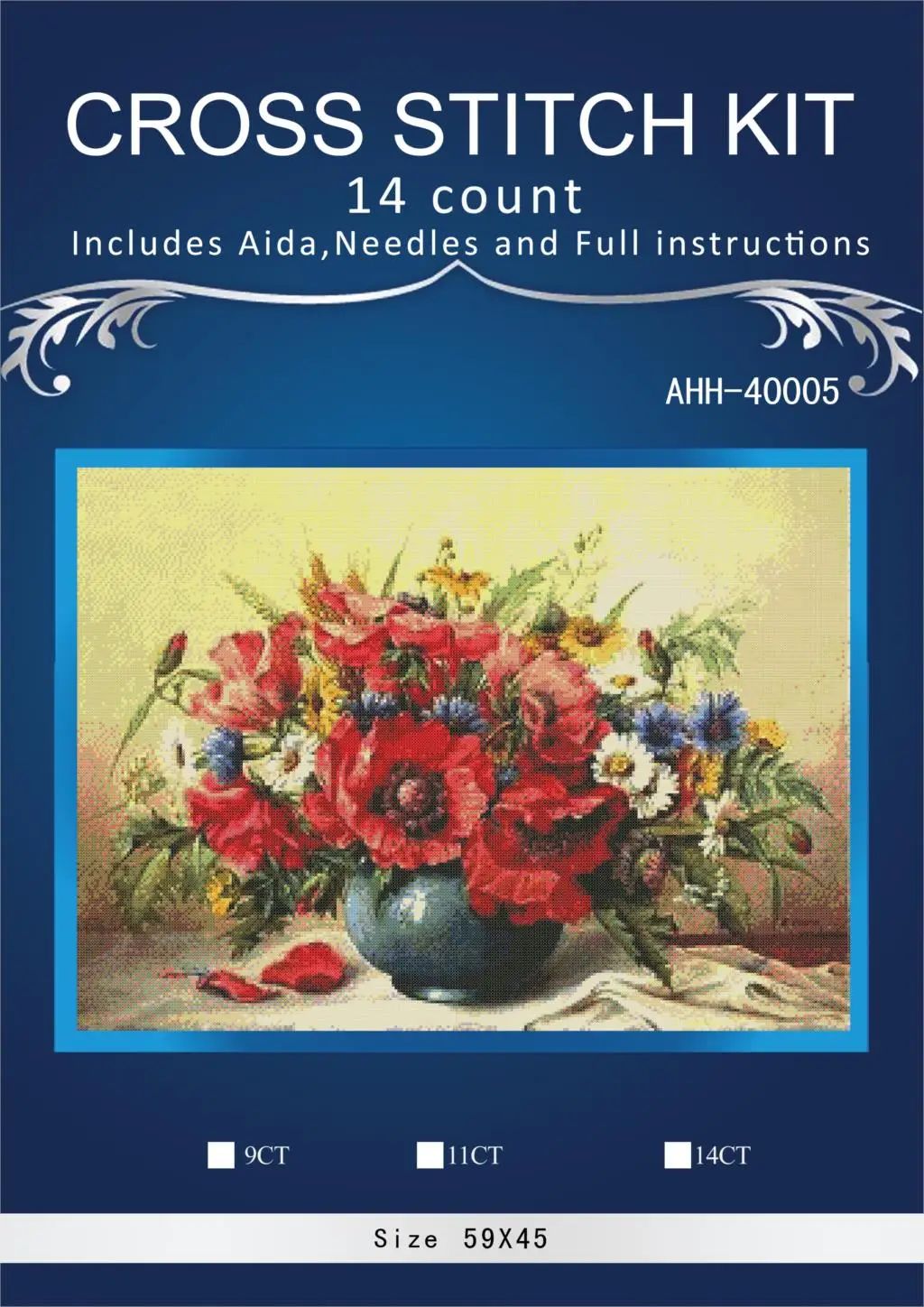 

59*43CM Needlework Crafts 14CT embroidery French DMC Counted Cross Stitch Kit Set DIY Oil painting The Varia Vase arts