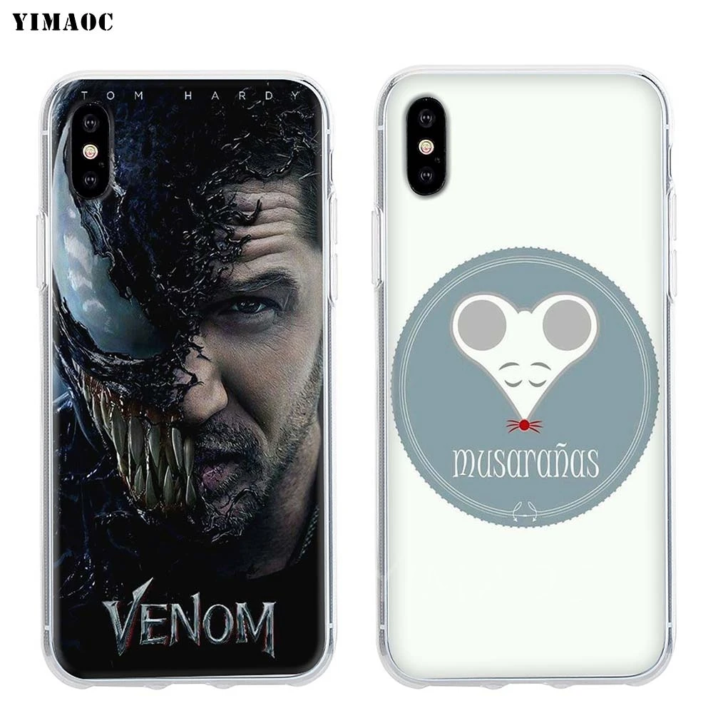 Мягкий чехол YIMAOC Musaranas Venom TPU силиконовый для iPhone 8 7 6 6S Plus 5 5S SE X XR XS 11 Pro Max | Мобильные