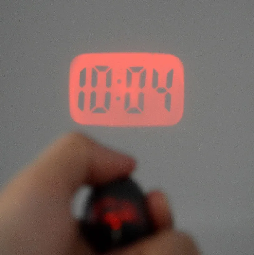 Цифровые часы будильник настольные Nixie прикроватные с проекцией времени LCD мини
