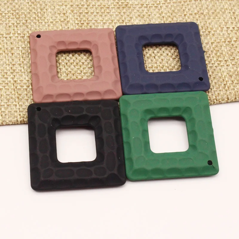 2 шт. большие полые квадратные серьги Висячие кулоны подвесы фурнитура