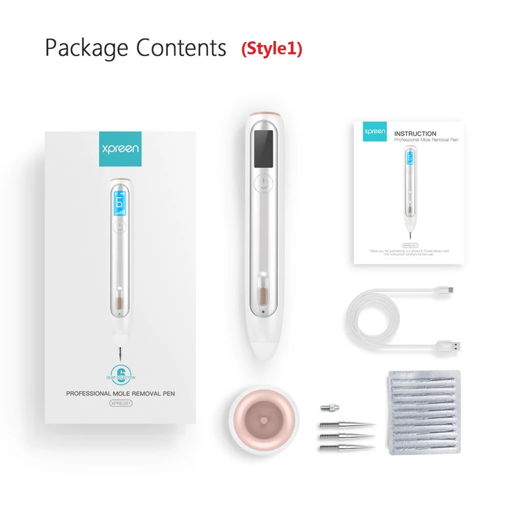 With package1 Портативная беспроводная лазерная машинка для удаления веснушек, средство для удаления темных пятен, для бородавки, машинка-карандаш для удаления татуировок, салон красоты лица - Цвет: With package1