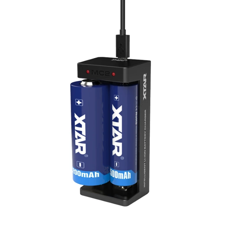 Оригинальный XTAR MC2 USB литий ионная Батарея Зарядное устройство Универсальный 3 7 В