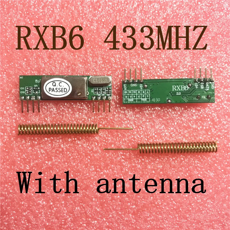 2pcs X RXB6 433Mhz Супергетеродинный беспроводной модуль приемника с антенной