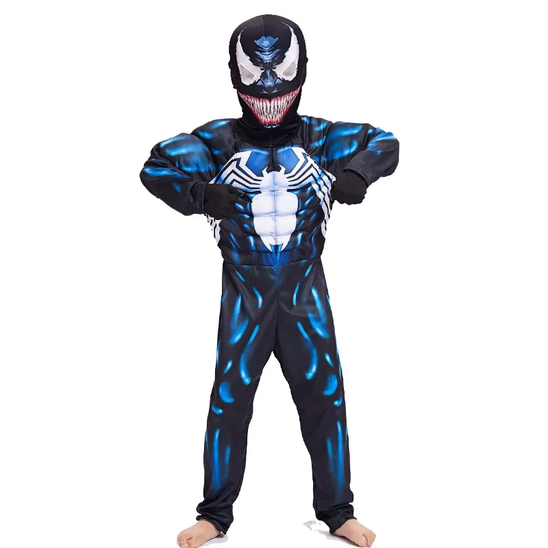 New symbiote spiderman venom costume kids suit jumpsuit mask boys new year Cosplay halloween costumes for men adult superheros |