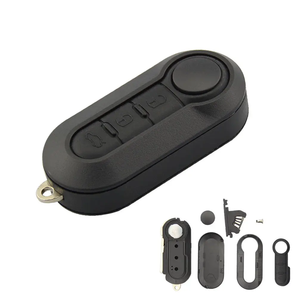 3 buttons OkeyTech, 3 кнопки, откидной складной Автомобильный ключ, оболочка для Fiat 500 Punto Ducato Stilo, Panda, пульт дистанционного управления, авто ключ, чехол, крышка, Fob SIP22 - Цвет: 3 buttons