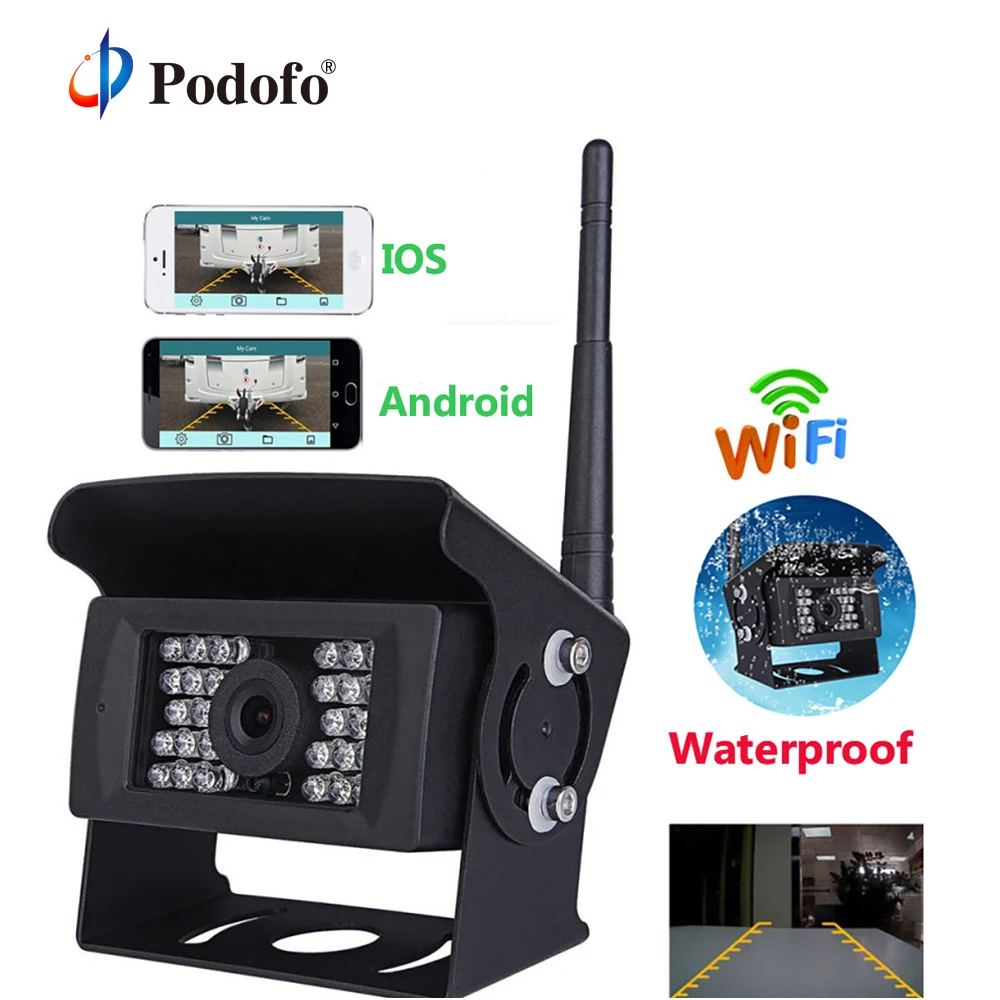 Podofo беспроводная Wifi Автомобильная резервная камера Heavy Duty 28 заднего вида со