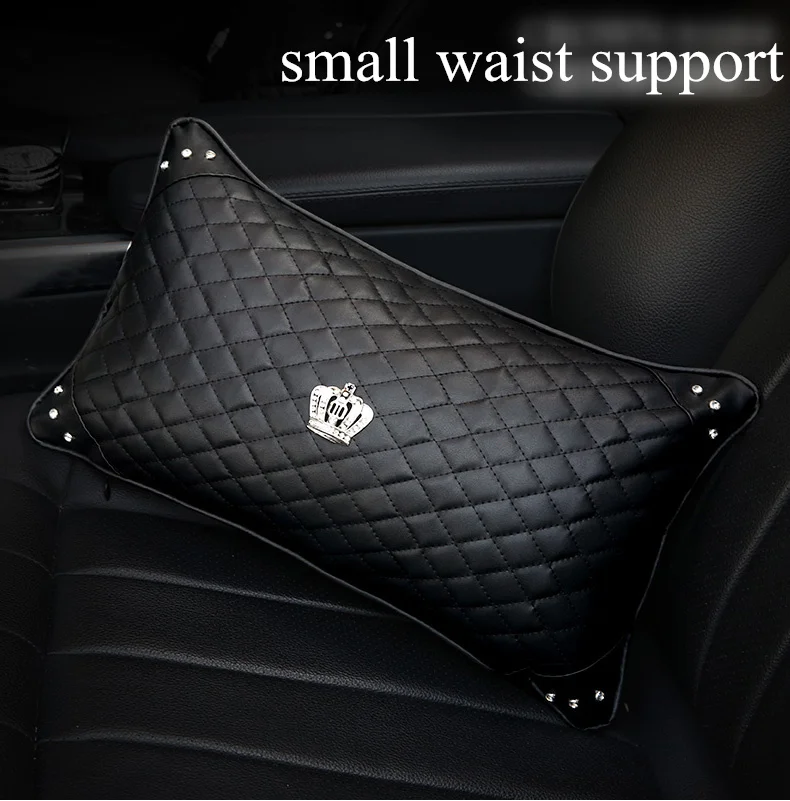 small waist support Чехол для ключей автомобиля с блестящей хрустальной короной, высокое качество, кожаный чехол на руль, сумка для хранения на выходе, Atuo, набор аксессуаров для интерьера - Название цвета: small waist support