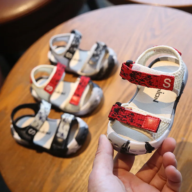 Children's Camouflage Kids Beach Shoes Boys and Girls barefoot Sandals Baby Non-slip Soft Bottom | Детская одежда и обувь