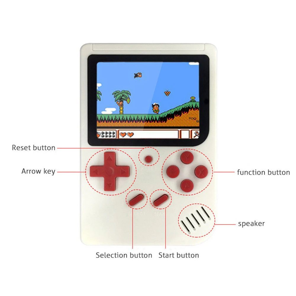 Портативная портативная игровая консоль 8 бит 2 6 дюймов ЖК цветной игровой плеер
