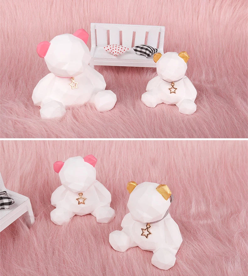 Белый фарфор медведь автомобильный освежитель воздуха украшение для приборной