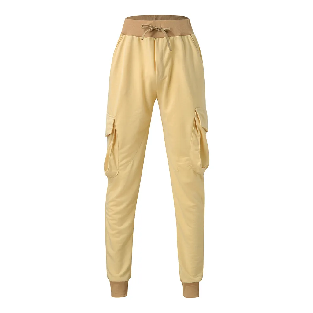 New Fashion Men's Slim Pure Color Casual Sports Woven Pocket Feet Pants pantalones hombre streetwear joggers sweatpants