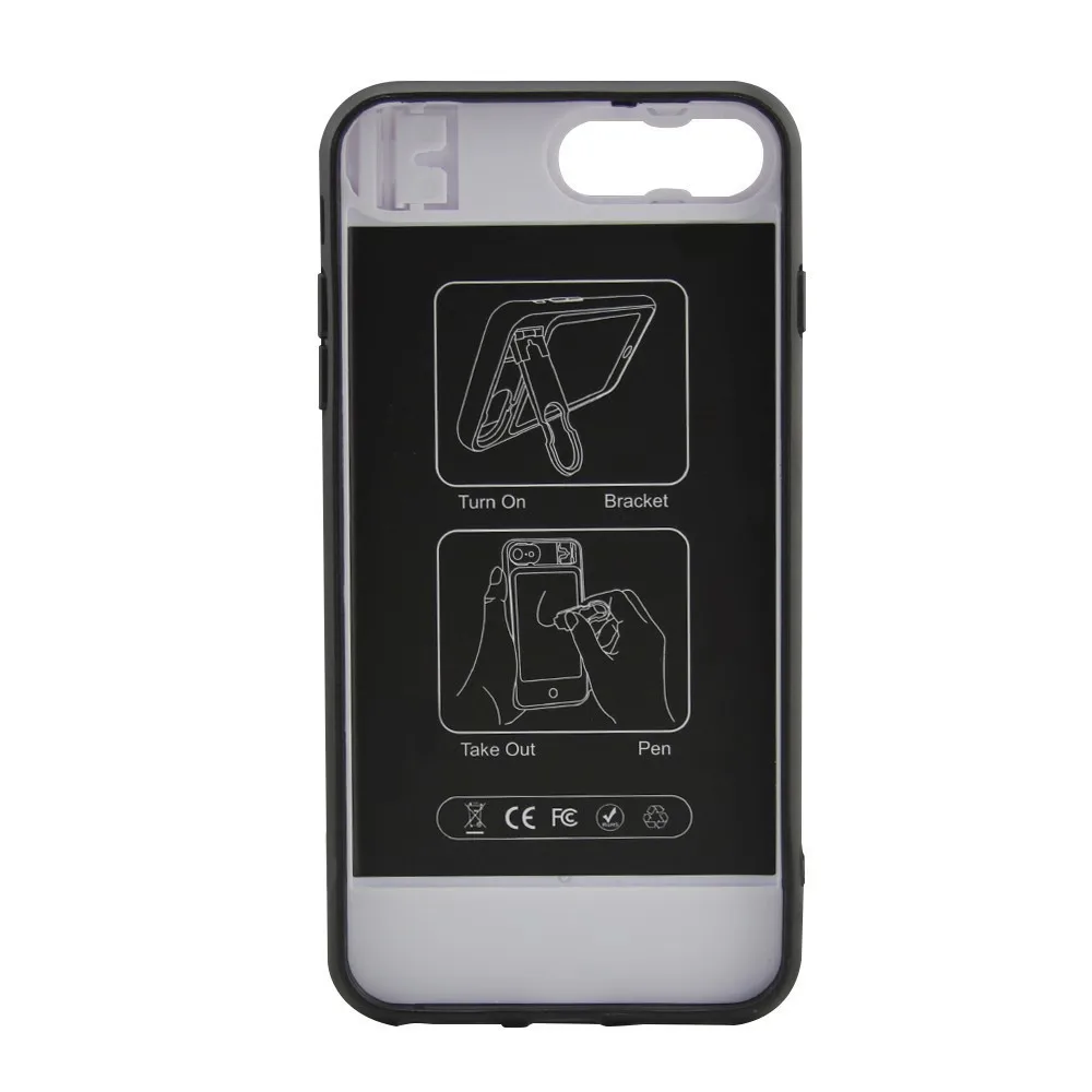 White CHUYI ЖК-планшет чехол для iPhone 6 S 7 8 мини электронный почерк коврик доска для рисования блокноты со складной подставкой - Color: White