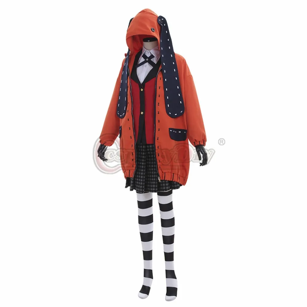 Cosplaydiy аниме Kakegurui компульсивный геймбер Runa Yomozuki Косплей куртка Толстовка пальто