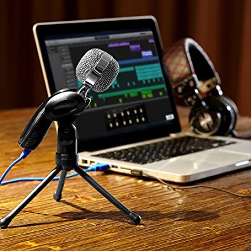 Doitop SF-922B USB проводной микрофон конденсаторный ручной Vocal Studio с подставкой Mikrofon для