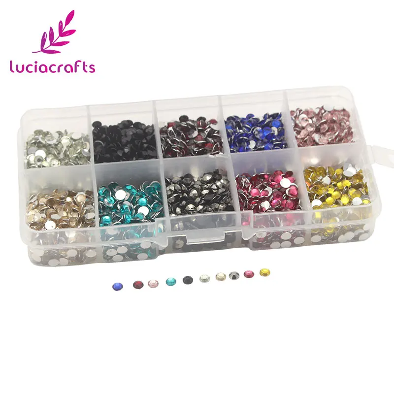 Lucia crafts 1 корт/лот (4000 шт.) 4 мм хрустальные стразы с плоской задней стороной без