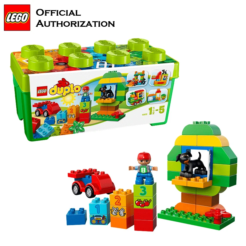 Duplo строительные блоки детские игрушки большой размер развивающие Lego 65 шт. для
