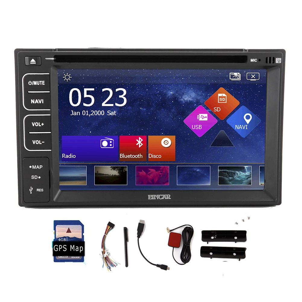 ПК 2 Din навигатор MP4 Сенсорный экран MP3 стерео емкостный сенсорный Авторадио USB