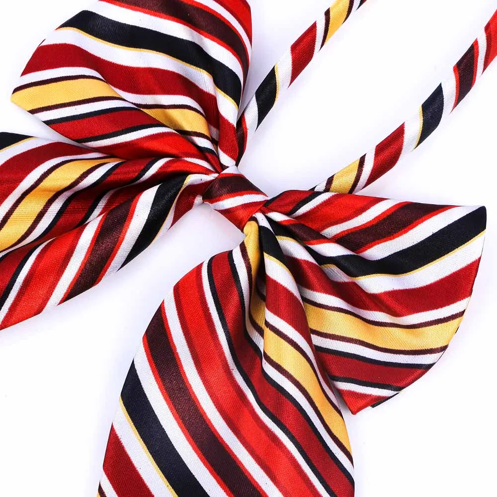 

Hot Sale Bow Tie For Women High School Girl Student Uniform Formal Suit Accessories Cravat Striped Butterfly Knot