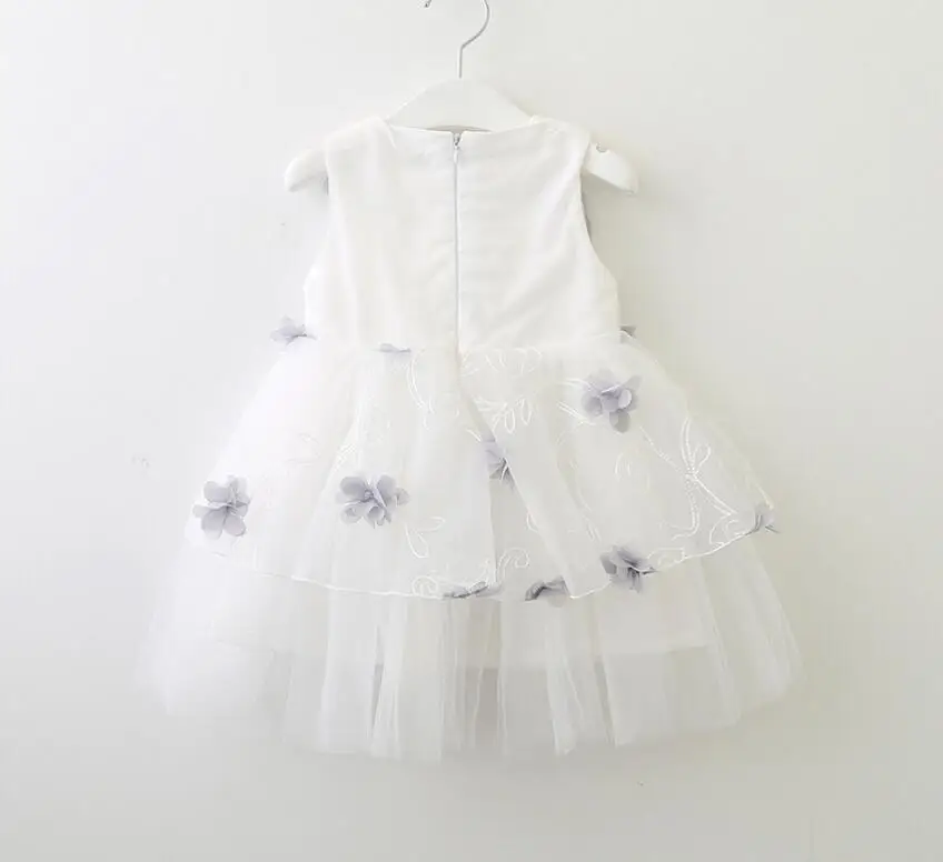 Новое летнее платье для маленьких девочек майка с цветочным принтом Милая одежда