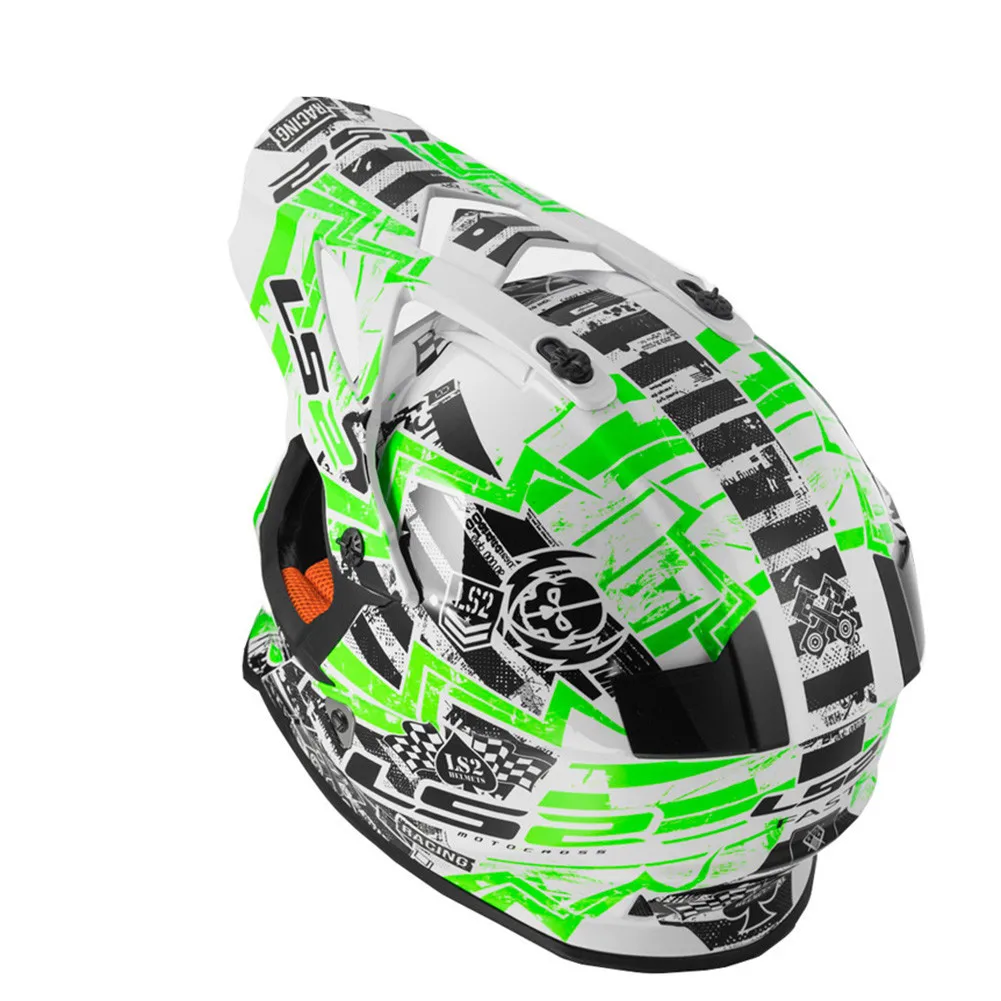 LS2 быстро MX437 глюк мотокросс шлем маленький размер XS s m для 52 53 54 55 56 57 58 см