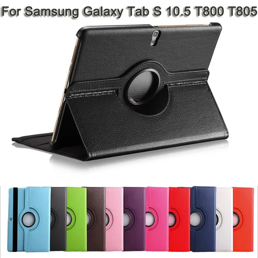 Вращающийся на 360 градусов чехол из искусственной кожи для Samsung Galaxy Tab S 10 5 T800 T805 Lichi