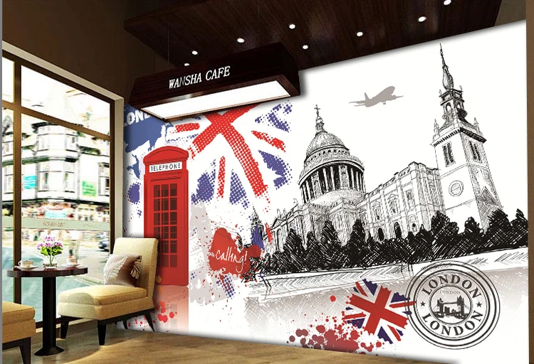 

[Self-Adhesive] 3D London Landmark Building 97 Wall Paper mural Wall Print Decal Wall Murals