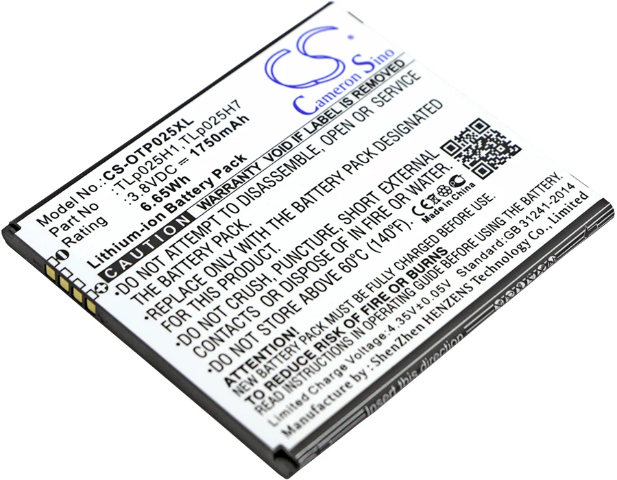 Cameron Sino 1750 мАч батарея TLp025H1 TLp025H7 для Alcatel OT 5051 5051X|1750mah battery|cameron sinocameron sino battery |