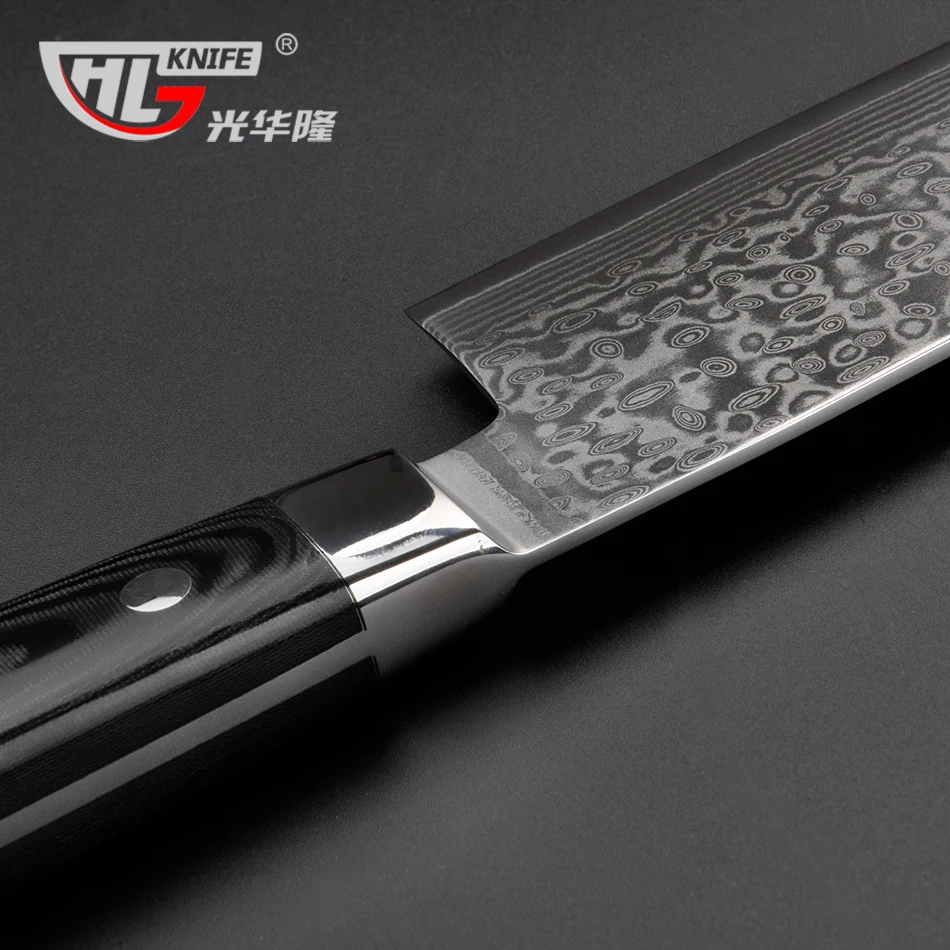 GHL VG10 японский дамасский стальной нож шеф повара кухонный для резки мяса