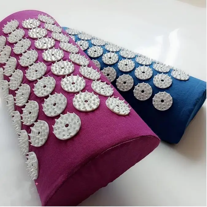 1x pillow random Массажер(appro62*38 см) подушка Массажный коврик Акупрессура снимает боль в спине тела шип коврик Акупунктура Массажная подушка для занятий йогой - Цвет: 1x pillow random