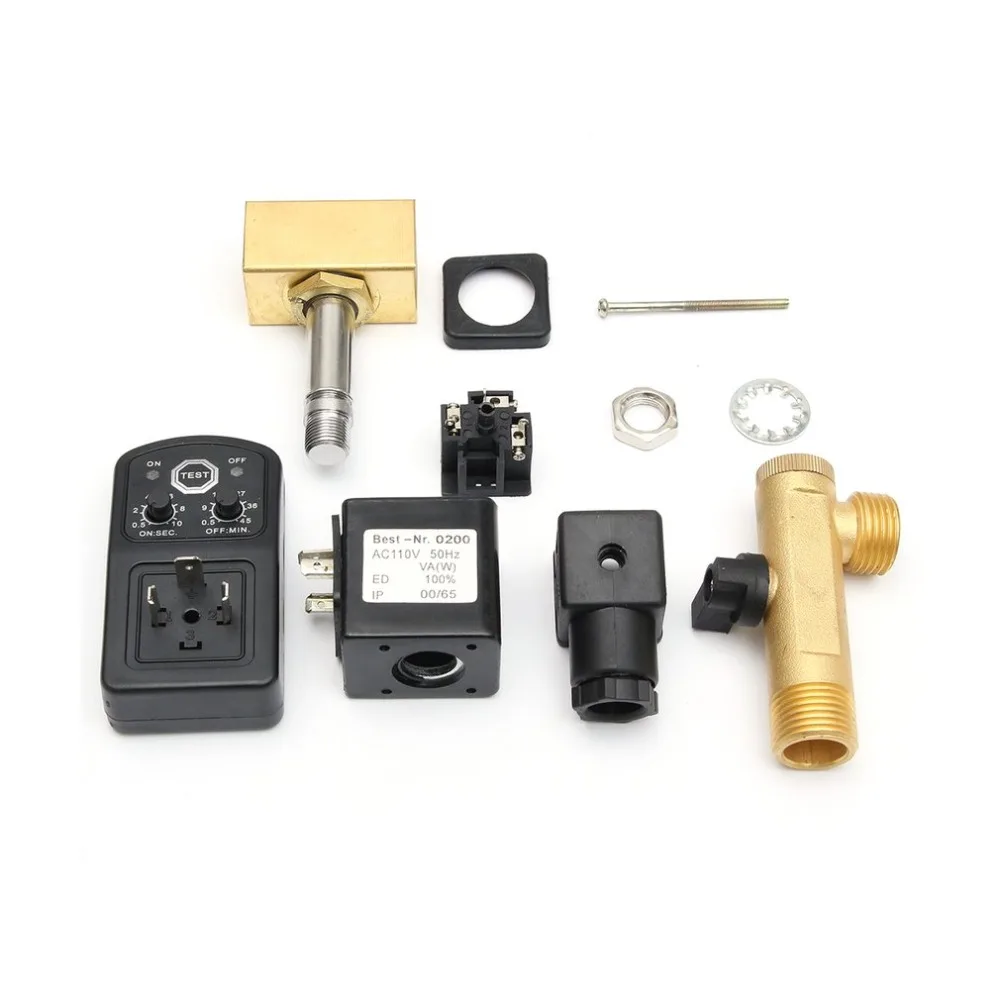 110 V 1/2 &quotдренажный клапан электронный сливной с таймером электромагнитным