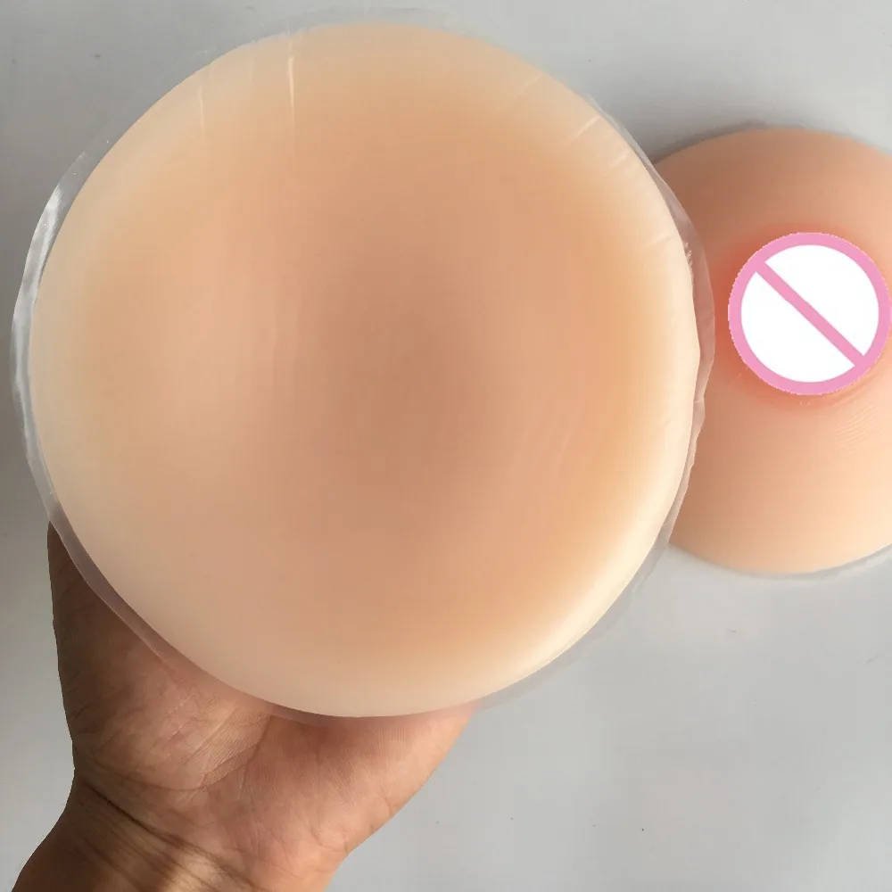 500g real round silicone breasts drag queen crossdressing fake form boobs soft touch A cup |