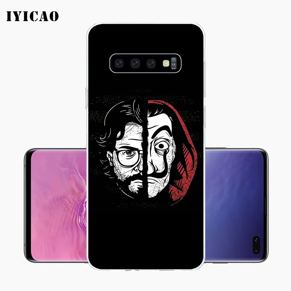 IYICAO La Casa De Papel Мягкий силиконовый чехол для телефона Samsung Galaxy S10e S10 S9 S8 Plus S7 Edge TPU |
