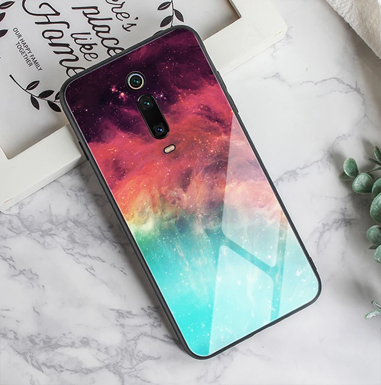 Чехол GFAITH для Xiaomi mi 9 T, чехол из закаленного стекла с принтом в виде перьев, чехол со звездным небом для Xiaomi mi 9T Pro, чехол для телефона mi 9 SE 8 Note 7 Redmi Note 8 Pro чехол
