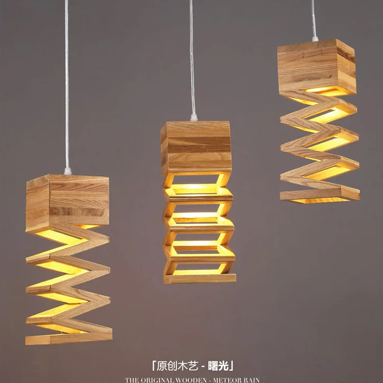 Светодиодные подвесные светильники в японском стиле с деревянной рамкой|led pendant