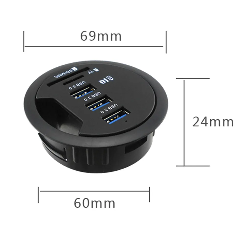 Крепление в настольном 3-портовом адаптере USB 3 0 с картридером для SD-карт