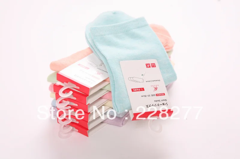 

Free Shipping 20pcs=10 pairs Candy Colors Cotton Womens Fashion Socks, nice, cheap and high qualtiy from factory