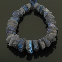 15 5 inches of strand grey blue mystic titanium quartz crystal beadmid drilled nugget pendants beads jewelry craft 8 12x18 30mm