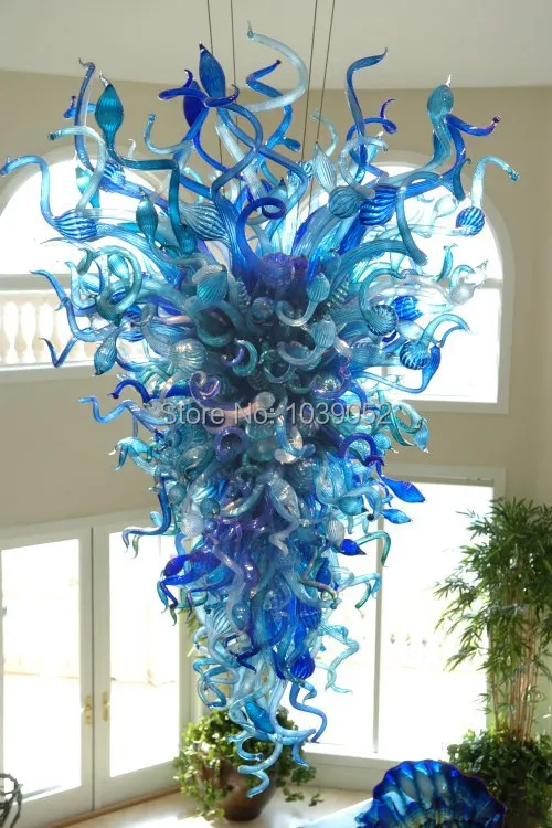 

Large Size w90*h150cm Modern Hand Blown Art Glass Style Chandelier
