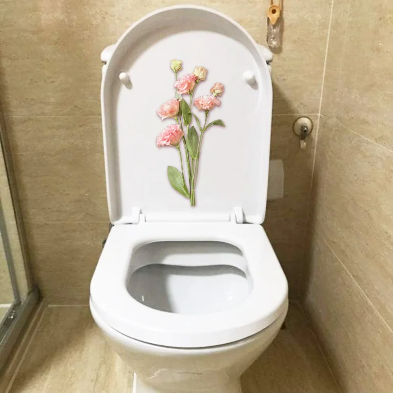YOJA 12 4X25 см Красивые цветы Туалет наклейки на сиденья модные настенные украшение