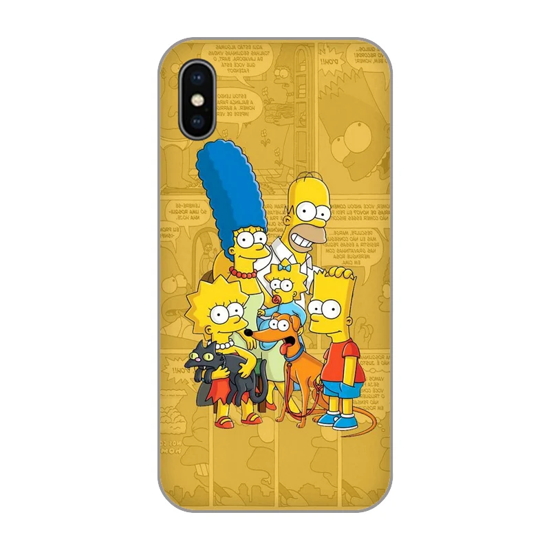 Мягкий ТПУ чехол для iPhone 4 5 5S SE 6 6s 7 8 Plus X 10 XR XS Max Bart Simpson Забавный мультяшный |