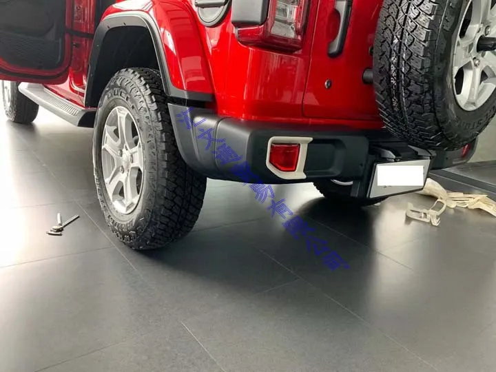 Для Jeep Wrangler JL 2018 2019 ABS Хромированная задняя противотуманная фара красная крышка